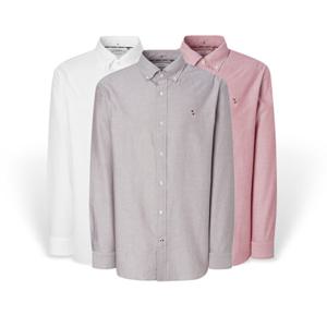 [헤지스][25FW][5컬러 택1] 남성 솔리드 옥스포드 긴팔셔츠 HZSH5F201