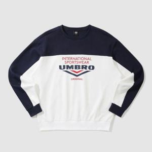 엄브로긴팔티 JQS UP321CFS96-NVY 빈티지팝 라운드넥 맨투맨 NAVY