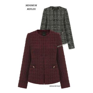 [미니멈]MD 노카라 트위드 크롭 자켓 MD MZCGWJ8970WN