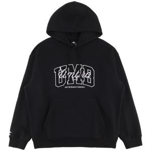 엄브로 기모 아플리케 후드 티셔츠 UQ421CHDO2BLK