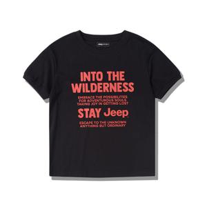 [지프]JQ3TSU263 블랙 남녀공용 스테이와일드 프린트 반팔티