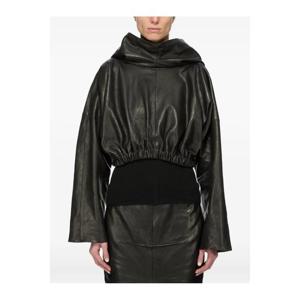 릭오웬스 레더 후디 RO02E4262LNV