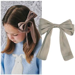 빈2 BZ64AX03BN 여아 브라운 리본 글로시 헤어핀 아동 머리핀 초등 2025년 겨울