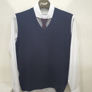 [크로커다일남성]시그니처 피케 조직 브이넥 베스트 AATP9793-38