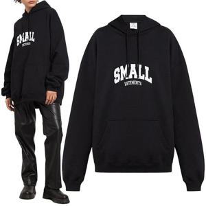 23FW 베트멍 스몰 로고 팝오버 후드 티셔츠 UE63HD600B (BLACK)