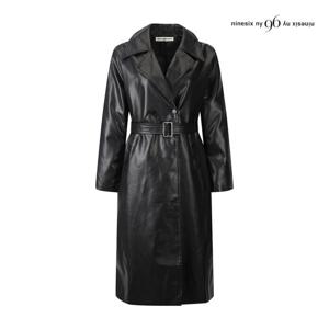 나인식스뉴욕  더블 카라 페이크 레더 롱 자켓 (NPAJK003M0)