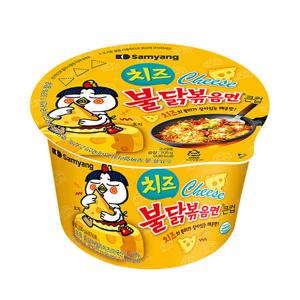 컵라면 큰사발 삼양 치즈 불닭볶음면 105g 16개