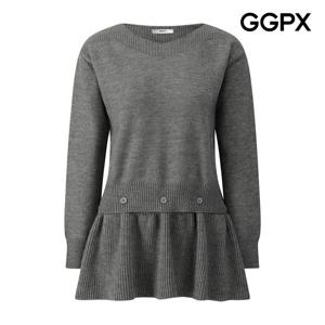 GGPX  투웨이 스타일 버튼 오픈 롱 울 니트 GPAKP039F