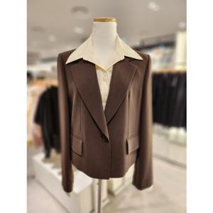 [SOUP]숲 카라탈착 원버튼 크롭 자켓 (SB9TJM5)