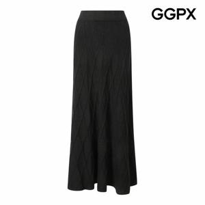 [GGPX] 다이아 짜임 니트 롱 스커트 (GP9SK046F)
