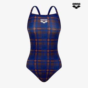 아레나 컨트리 체크 원피스 싱글 수퍼플라이백 A5FL1LO05 BLU