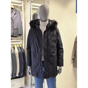 런던포그 세이브존04 디테처블 퍼 후디드 차콜 7부코트 LOWBA368c