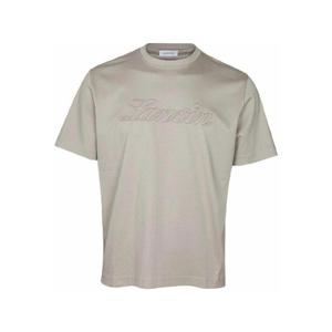 25SS Lanvin 데님 t 셔츠 with embroidered 로고 RMTS0115J170 TP565483056