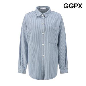 [지지피엑스]빅 포켓 카라넥 스트라이프 가을 셔츠 GP9SH043F