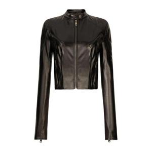 돌체앤가바나 가죽 집업 재킷 F9R37LHULMU