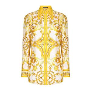 25 FW 돌체앤가바나 마졸리카 프린트 실크 셔츠 F5J51THI1TK TP432006294