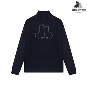 [블랙앤화이트] 여성 가을 헤어리 블루종 긴팔 9261LDON_NAVY