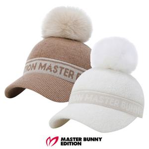 [마스터바니에디션] (421E4CP205) 여성 자카드 로고 폼폼이 니트 볼캡