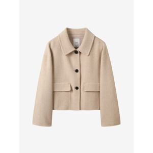 [쥬크]싱글 카라 울 블렌디드 숏 코트 Z254MSG5039