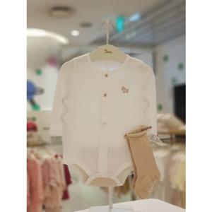 [에뜨와] 화이트마론바디수트양말세트 (07T117907WHITE) 출산 신생 백일 돌선물