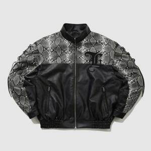 M 엄브로패딩 CQK UP422CPJN0-PTN [UMB X LEEY] 비건레더 패딩 자켓 / PATTERN