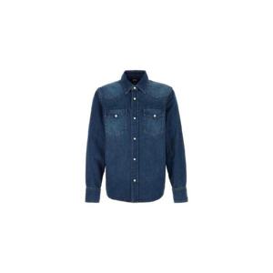 A P C  더블 포켓 버튼 데님 셔츠 COHMEH12632 IAL TP961967889