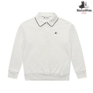 [블랙앤화이트] 여성 블루종 세미오버핏 티셔츠 9313LXSA_WHITE