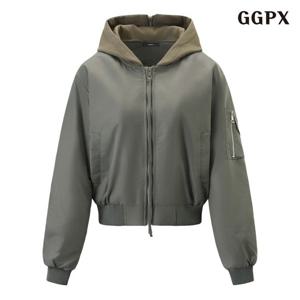 [GGPX] 후드 배색 블루종 투웨이 집업 점퍼 (GPDJJ044D)