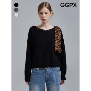 [GGPX]레오파드 넥 리본 포인트 니트 (GPAKP057F)