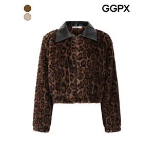 [GGPX]레더 카라 레오파드 퍼 자켓 (GPBJK013F)