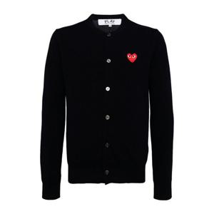 꼼데가르송 하트 로고 버튼 크루넥 가디건 AXN007 2