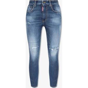 DSQUARED2 디스퀘어드2 디스 디테일 하이웨스트 크롭 트위기 진 (S75LB0746 S30685 470)