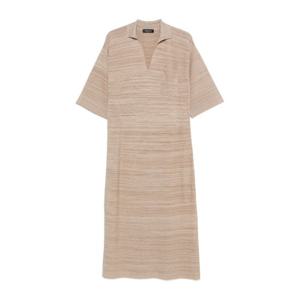 파비아나필리피 베이지 스트라이프 브이넥 원피스 ABD266F159 L