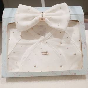 [밍크뮤]SC선물포장+손수건(화이트)트윙클기능형배내저고리(3617000003)2026SS 출산선물 A