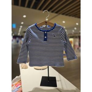[블루독베이비] 26 SS(블루)스트라이프 골지티셔츠(4611933003)신생아 백일 돌 간절기 선물 조카 유아 아가