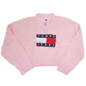 TOMMY HILFIGER 타미힐피거 JEANS V NECK CENTER FLAG SWEATER (DW18528-THA) (타미 진스 V넥 센