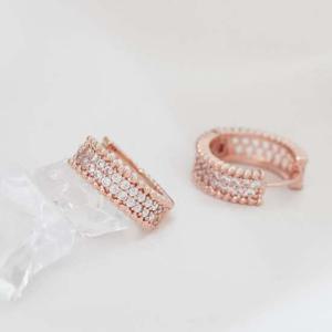 14K 골드필드 핀 데일리 큐빅 링 원터치링 귀걸이