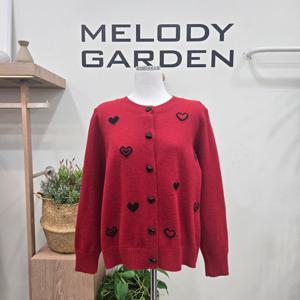 [멜로디가든]엠보하트 가디건 M25WAC117R_SH