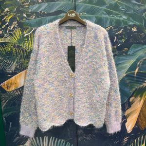 [르니앤맥코이]리본믹스날개사스퀘어단추가디건MN02CD731_IC