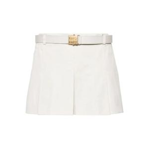 미우미우 로고 버클 플리츠 미니 스커트 MG2258SOOO144D