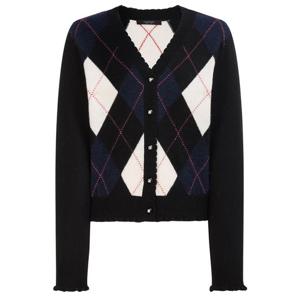 질스튜어트뉴욕   26SS  체크 울캐시미어혼방 가디건 JSSW6A130BK