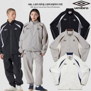 [엄브로]HBL 스포티 캐주얼 스탠넥 바람막이 자켓 UQ121CJK22_BLK