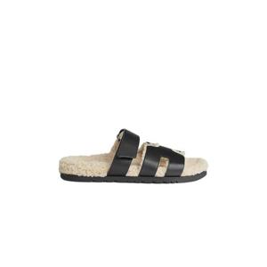 Hermes에르메스 시프레 샌들 카프스킨 울스킨   누아 에크류 H222865ZH01