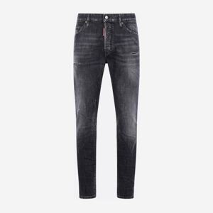 디스퀘어드2 블랙 워시드 스트레치 데님 슬림 진 S74LB1910 S30