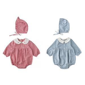 밍크뮤ch 26년 SS신상 쌍둥이들을위한 체크우븐바디슈트2종택일 (36113604021)