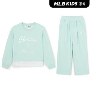 [MLB키즈 공식]26SS 스포티브 애슬레저  레이어드 맨투맨세트 (여아) BOS (L.Mint)7FS2A0261-43MTL