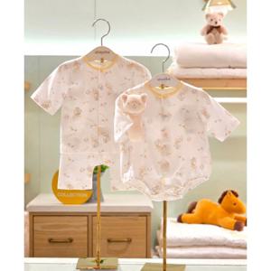 압소바 HK 비행기 7부내의 바디슈트 딸랑이세트(26년여름신상품) (KA1B10382)