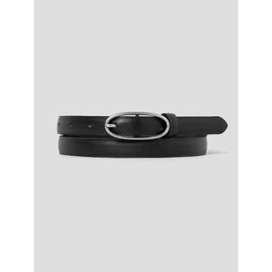 (35618OWYG5) [에잇세컨즈] [리얼레더] 16mm 타원버클 벨트  블랙