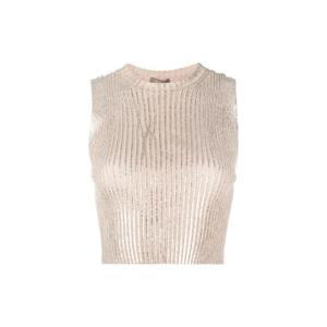 25 FW 페세리코 메탈릭 라운드 넥 탱크 탑 E98117F1809209 TP447987261