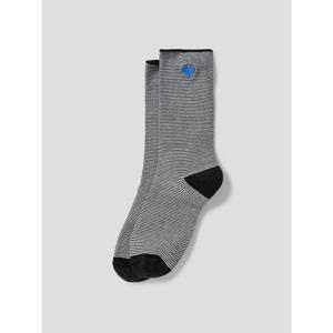 (3561KTAMJ5) [에잇세컨즈] 스트라이프 하트 자수 양말  블랙